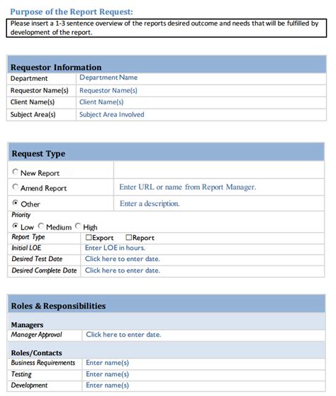 ssrs report requirements template